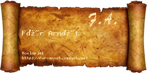 Für Arnót névjegykártya